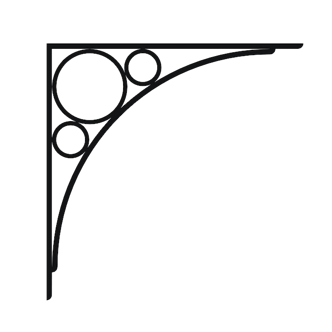 Ring Design Metal Spandrel Bracket Victorian metal ring design bracket