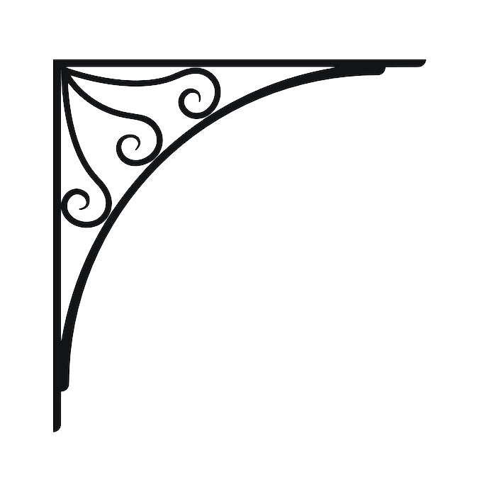Traditional Wrought Iron Scroll Design Spandrel Traditional Metal Brackets