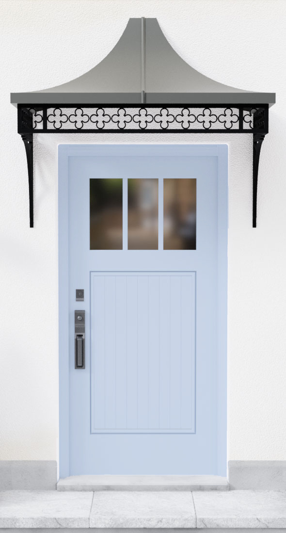 Quatrefoil Metal Canopy