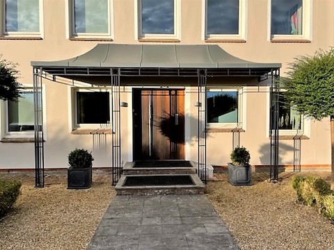 Contemporary Ironwork Porch Canopy