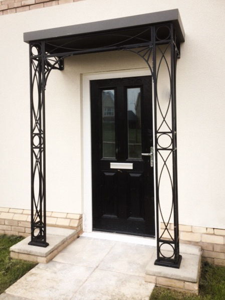 Roseleaf Door Canopy Porch - Fine Iron