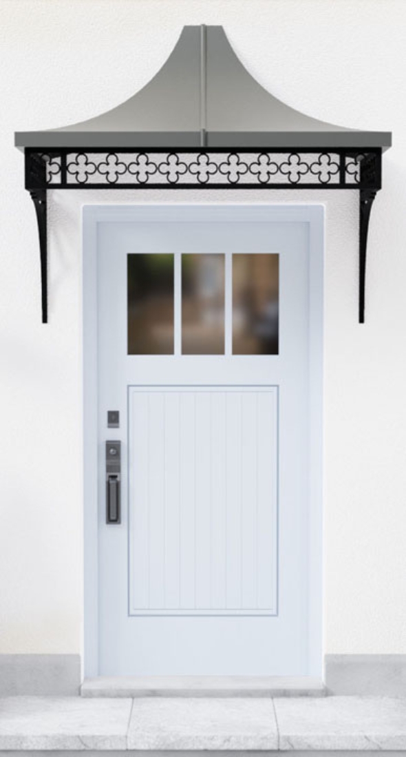 Quatrefoil Metal Canopy